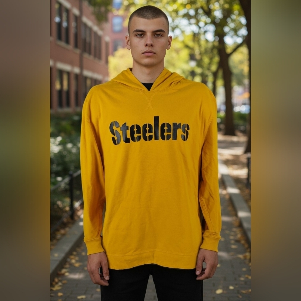 Pittsburgh Steelers Reebok Men's Size XL Reversible Hoodie Nfl Team Gear - Picture 1 of 12